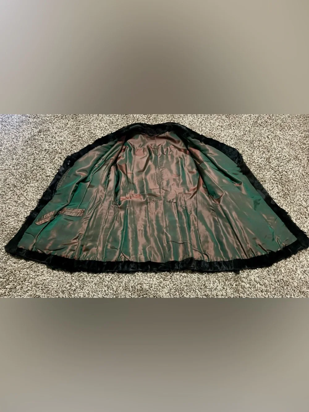 Vintage Black Fur  Coat Hip Length Lined Custom Made - Picture 6 of 12